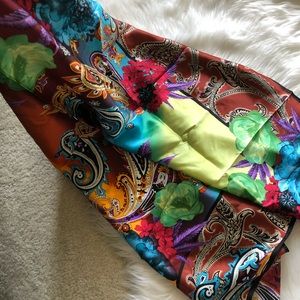 Large Printed Silk Scarf